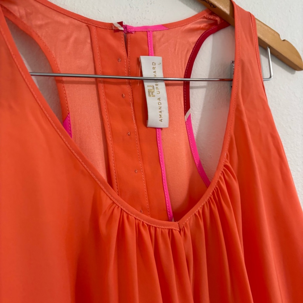 Amanda Uprichard Sleeveless Color Block Maxi Dress Size Large 100% Silk - Picture 5 of 7